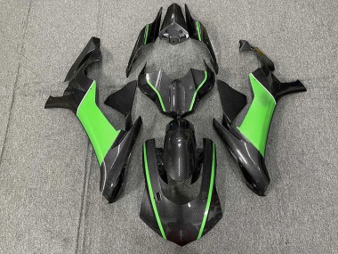 Fibra Di Carbonio & Verde 15-19 Yamaha R1 Carene Moto