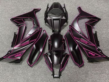 Fodera Nera Opaca & Rosa 11-15 Kawasaki ZX10R Carene Moto