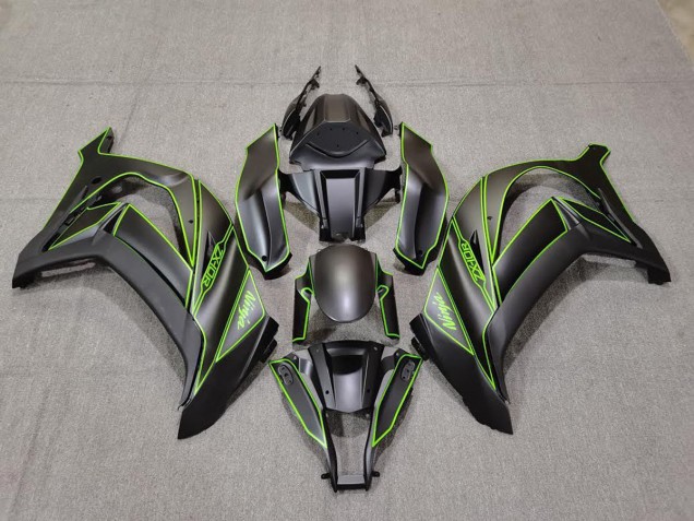 Fodera Nera Opaca & Verde 11-15 Kawasaki ZX10R Carene Moto Fodera Nera Opaca & Verde 11-15 Kawasaki ZX10R Carene Moto