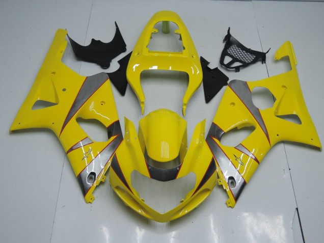 Giallo & Argento 00-02 Suzuki GSXR 1000 Carene Moto Giallo & Argento 00-02 Suzuki GSXR 1000 Carene Moto