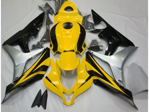 Giallo Lucido Argento & Nero 07-08 Honda CBR600RR Carene Moto