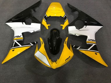 Giallo Lucido & Bianco 03-04 Yamaha R6 Carene Moto