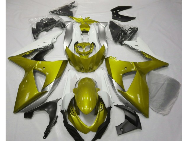 Giallo Lucido & Bianco 09-16 Suzuki GSXR 1000 Carene Moto Giallo Lucido & Bianco 09-16 Suzuki GSXR 1000 Carene Moto