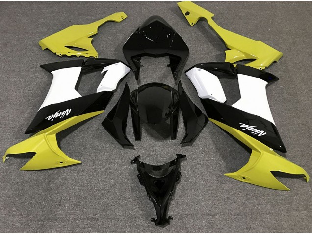 Giallo Lucido Bianco & Nero 08-10 Kawasaki ZX10R Carene Moto Giallo Lucido Bianco & Nero 08-10 Kawasaki ZX10R Carene Moto