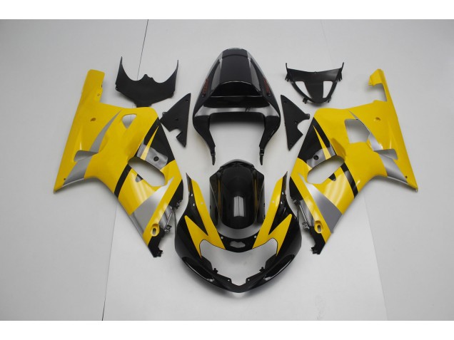 Giallo & Nero 01-03 Suzuki GSXR 600-750 Carene Moto Giallo & Nero 01-03 Suzuki GSXR 600-750 Carene Moto
