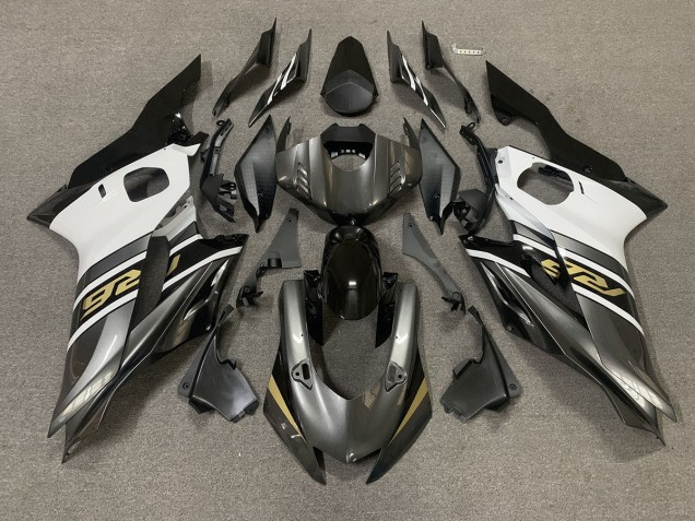 Grigio Canna Di Fucile & Oro 17-21 Yamaha R6 Carene Moto Grigio Canna Di Fucile & Oro 17-21 Yamaha R6 Carene Moto