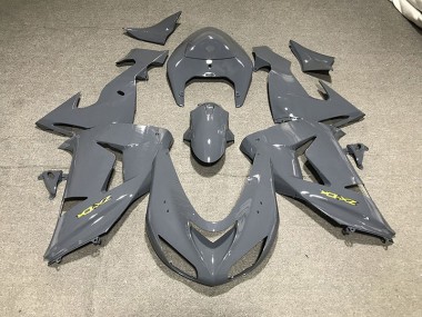 Grigio & Giallo Liscio 06-07 Kawasaki ZX10R Carene Moto