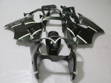 Grigio Metallizzato & Nero 00-02 Kawasaki ZX6R Carene Moto