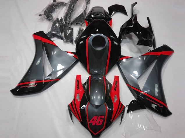 Grigio Motul & Rosso 08-11 Honda CBR1000RR Carene Moto Grigio Motul & Rosso 08-11 Honda CBR1000RR Carene Moto