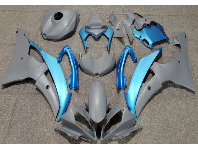 Grigio Opaco & Azzurro 08-16 Yamaha R6 Carene Moto Grigio Opaco & Azzurro 08-16 Yamaha R6 Carene Moto