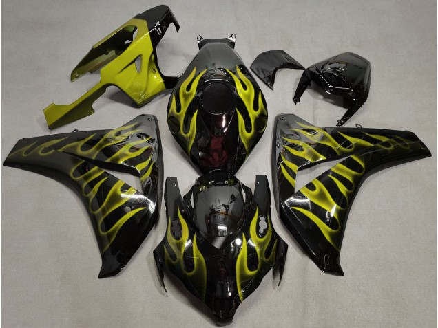 Jaune Flamme 08-11 Honda CBR1000RR Carene Moto Jaune Flamme 08-11 Honda CBR1000RR Carene Moto