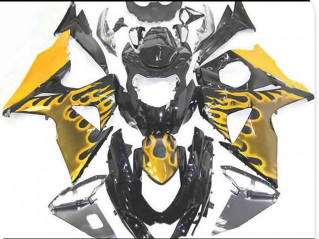 Jaune Flamme 09-16 Suzuki GSXR 1000 Carene Moto Jaune Flamme 09-16 Suzuki GSXR 1000 Carene Moto