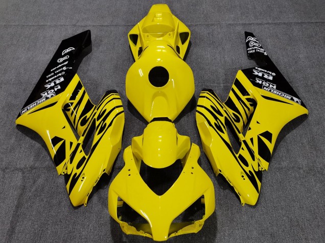 Jaune Noir Flamme 04-05 Honda CBR1000RR Carene Moto Jaune Noir Flamme 04-05 Honda CBR1000RR Carene Moto