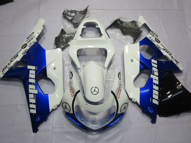 Jordan Bleu Et Blanc 00-02 Suzuki GSXR 1000 Carene Moto Jordan Bleu Et Blanc 00-02 Suzuki GSXR 1000 Carene Moto