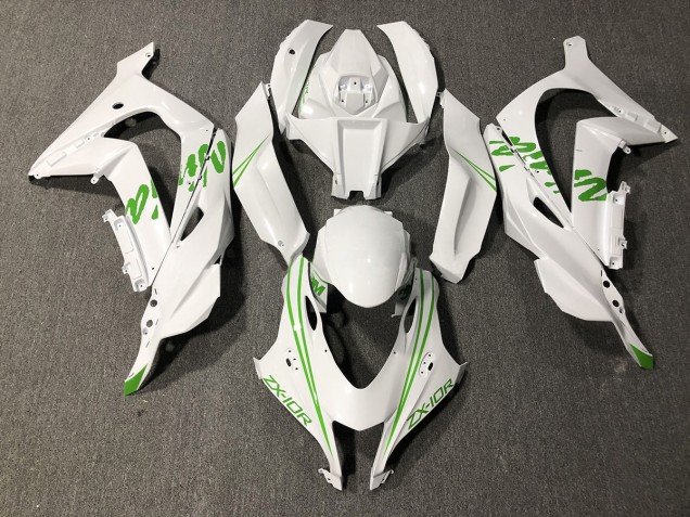 Kawi Bianco Verde Perla 16-19 Kawasaki ZX10R Carene Moto Kawi Bianco Verde Perla 16-19 Kawasaki ZX10R Carene Moto