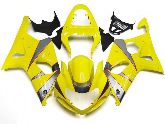 Kit R Giallo Lucido & Argento 00-02 Suzuki GSXR 1000 Carene Moto Kit R Giallo Lucido & Argento 00-02 Suzuki GSXR 1000 Carene Moto
