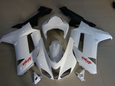 Loghi Bianchi & Rossi Lucidi 07-08 Kawasaki ZX6R Carene Moto
