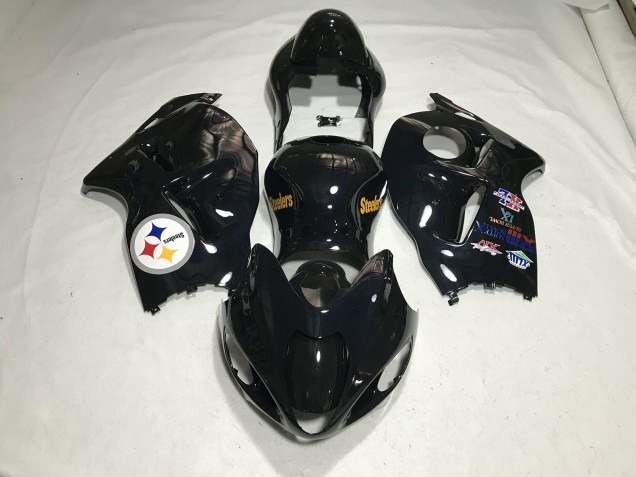 Logo Della Squadra Nero Lucido 97-07 Suzuki GSXR 1300 Carene Moto Logo Della Squadra Nero Lucido 97-07 Suzuki GSXR 1300 Carene Moto