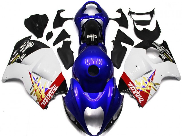 Logo Personalizzato Blu & Bianco 97-07 Suzuki GSXR 1300 Carene Moto Logo Personalizzato Blu & Bianco 97-07 Suzuki GSXR 1300 Carene Moto