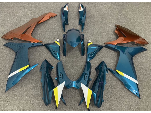 Lucentezza Azzurro & Arancione 11-24 Suzuki GSXR 600-750 Carene Moto Lucentezza Azzurro & Arancione 11-24 Suzuki GSXR 600-750 Carene Moto