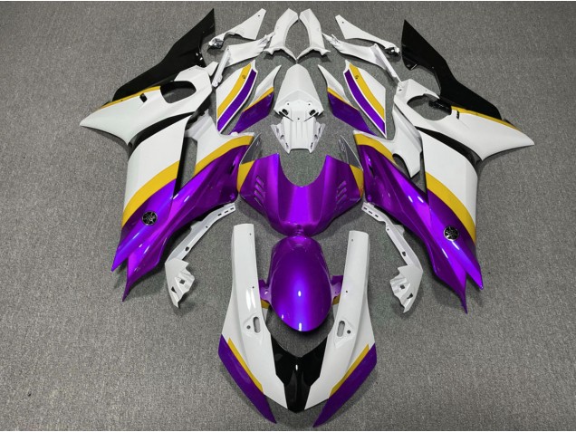 Lucentezza Viola & Gialla 17-21 Yamaha R6 Carene Moto Lucentezza Viola & Gialla 17-21 Yamaha R6 Carene Moto