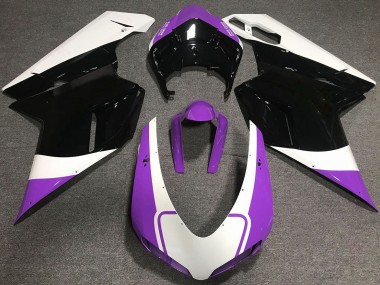 Lucido Viola Bianco & Nero 07-14 Ducati 848 1098 1198 Carene Moto