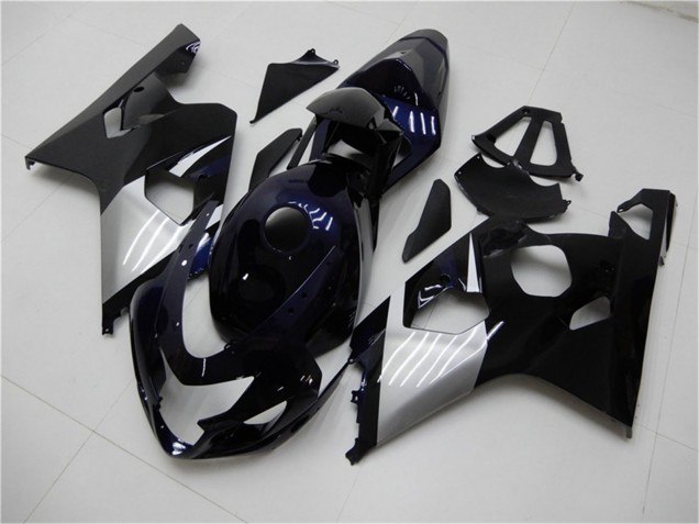 Comprare Carena Moto Suzuki GSXR 600/750 2004-2005 - Nero Lucido Argento Blu