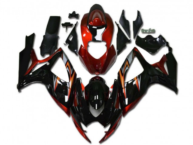 Comprare Carena Moto Suzuki GSXR 600/750 2006-2007 - Arancia Argento Nero Lucido Banda