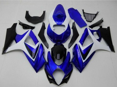 Comprare Carena Moto Suzuki GSXR 1000 2007-2008 - Bianco Blu Nero No Decal
