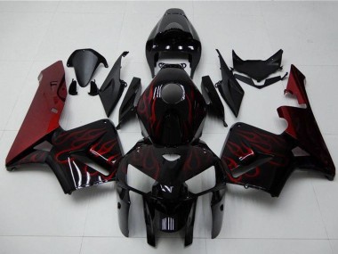 Comprare Kit Carena Moto Honda CBR600RR 2005-2006 - Nero Lucido Rosso Fiamma