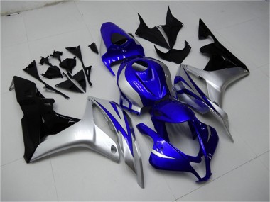 Comprare Carena Moto Honda CBR600RR 2007-2008 - Argento Blu Nero Lucido OEM Stile