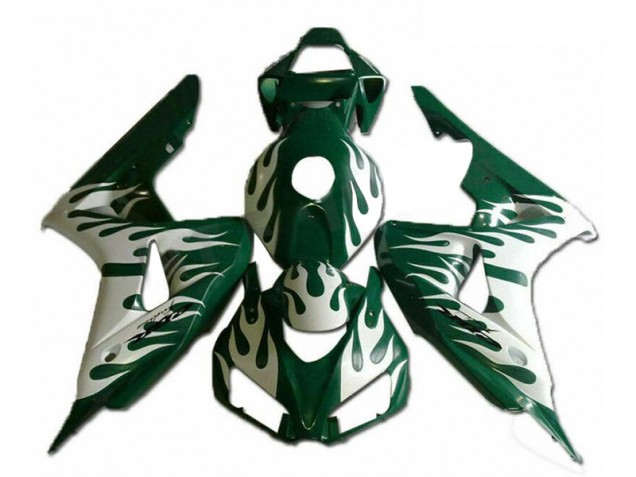 Comprare Carena Moto Honda CBR1000RR 2006-2007 - Bianco Verde Fiamma
