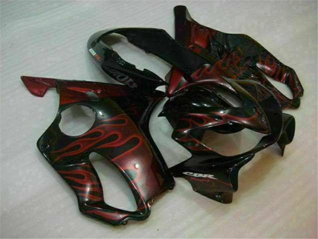 Comprare Carena Moto Honda CBR600 F4i 2004-2007 - Nero Lucido Rosso Fiamma