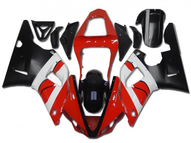 Comprare Carena Moto Yamaha YZF R1 2000-2001 - Rosso Bianco Nero Lucido