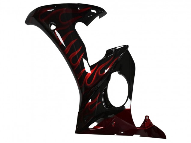 Comprare Carena Moto Yamaha YZF R6 2003-2004 - Nero Lucido Rosso Fiamma
