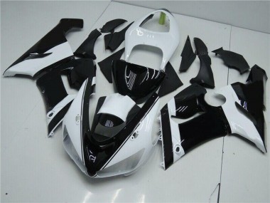 Comprare Carena Moto Kawasaki ZX6R 2005-2006 - Bianco Nero Lucido