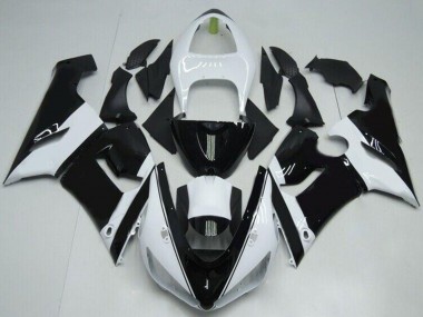 Comprare Carena Moto Kawasaki ZX6R 2005-2006 - Bianco Nero Lucido