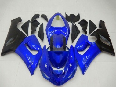 Comprare Carena Moto Kawasaki ZX6R 2005-2006 - Blu Nero Opaco