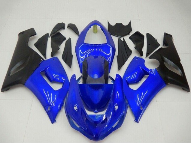 Comprare Carena Moto Kawasaki ZX6R 2005-2006 - Blu Nero Opaco