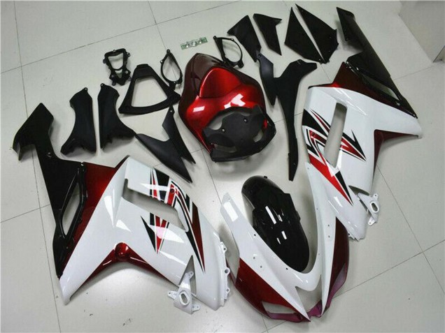 Comprare Carena Moto Kawasaki ZX6R 2007-2008 - Bianco Nero Rosso