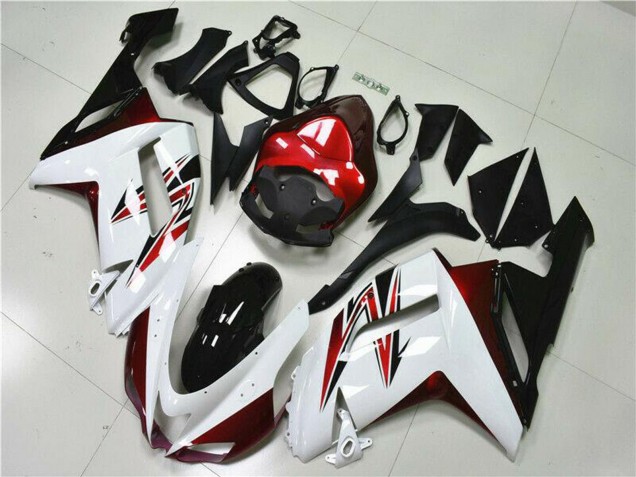 Comprare Carena Moto Kawasaki ZX6R 2007-2008 - Bianco Nero Rosso
