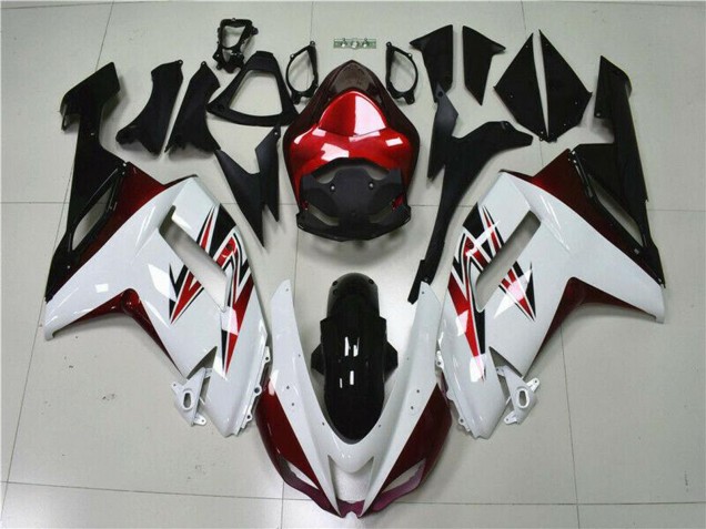 Comprare Carena Moto Kawasaki ZX6R 2007-2008 - Bianco Nero Rosso