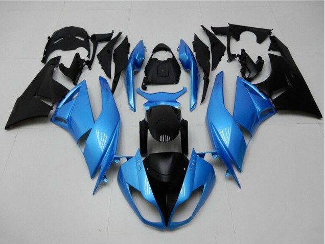Comprare Carena Moto Kawasaki ZX6R 2009-2012 - Azzurro Chiaro Nero Lucido