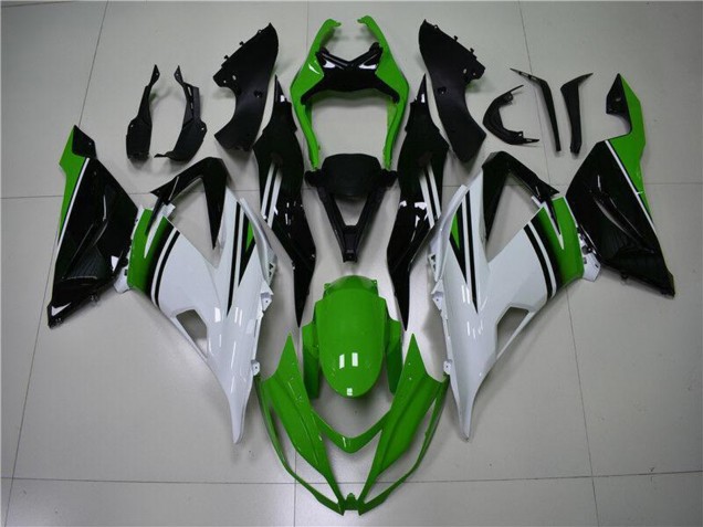 Comprare Carena Moto Kawasaki ZX6R 2013-2018 - Verde Bianco Nero Lucido