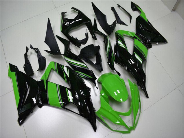 Comprare Kit Carena Moto ABS Kawasaki ZX6R 2013-2018 - Verde Nero Lucido