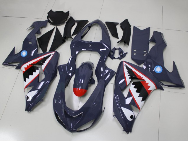 Comprare Carena Moto Kawasaki ZX10R 2006-2007 - Grigio Bianco Rosso Squalo