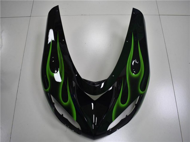 Comprare Carena Moto Kawasaki ZX10R 2006-2007 - Nero Lucido Verde Fiamma