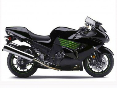Comprare Carena Moto Kawasaki ZX14R ZZR1400 2006-2011 - Nero Lucido Verde