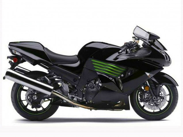 Comprare Carena Moto Kawasaki ZX14R ZZR1400 2006-2011 - Nero Lucido Verde