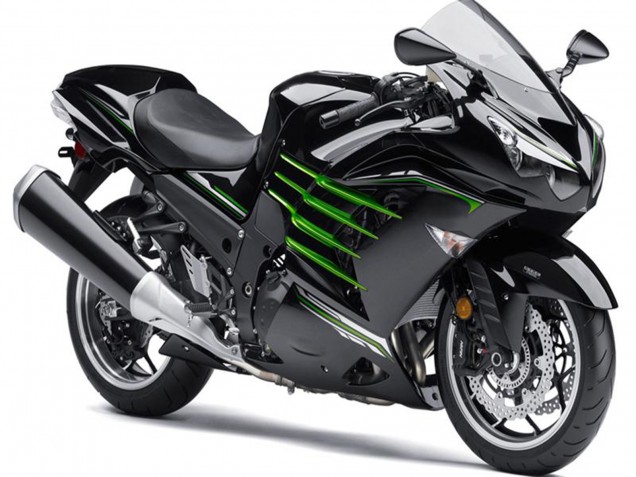 Comprare Carena Moto Kawasaki ZX14R ZZR1400 2012-2024 - Nero Lucido Nero Opaco Verde